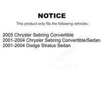 Load image into Gallery viewer, Front Rear Disc Brake Rotor &amp; Ceramic Pad Kit For Chrysler Sebring Dodge Stratus