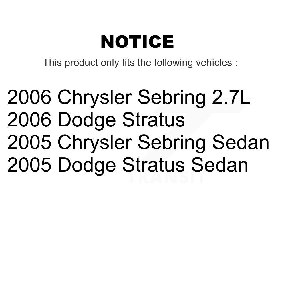 Front Rear Disc Brake Rotor & Ceramic Pad Kit For Chrysler Sebring Dodge Stratus