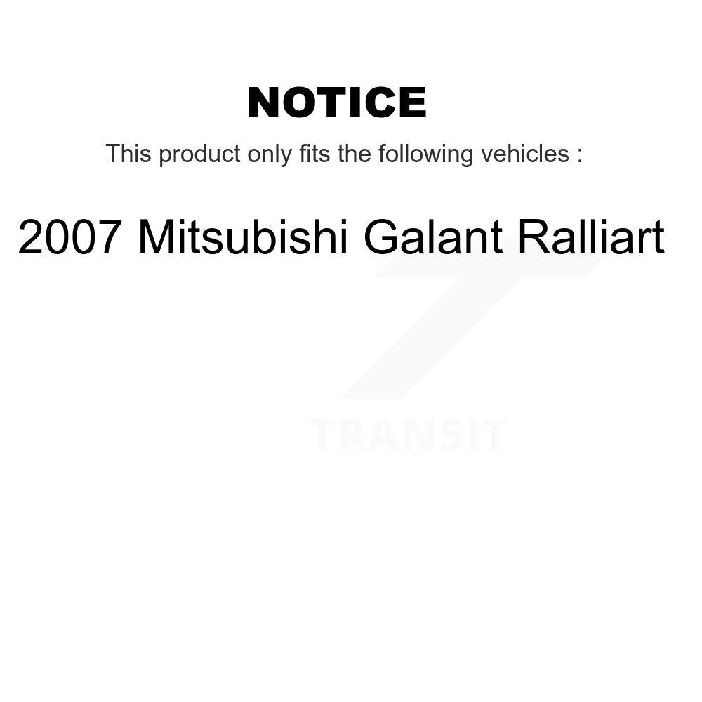 Front Rear Disc Brake Rotors Ceramic Pad Kit For 2007 Mitsubishi Galant Ralliart