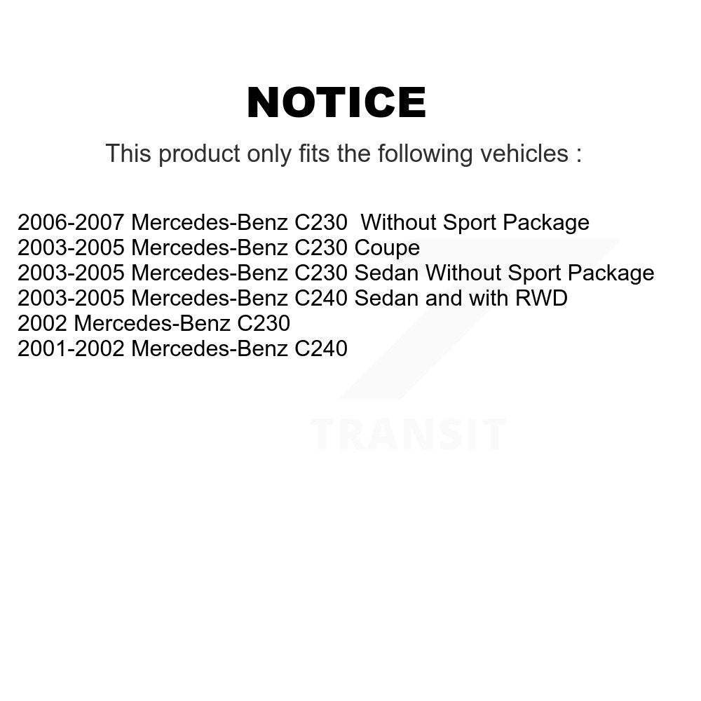 Front Rear Disc Brake Rotors And Ceramic Pads Kit For Mercedes-Benz C230 C240