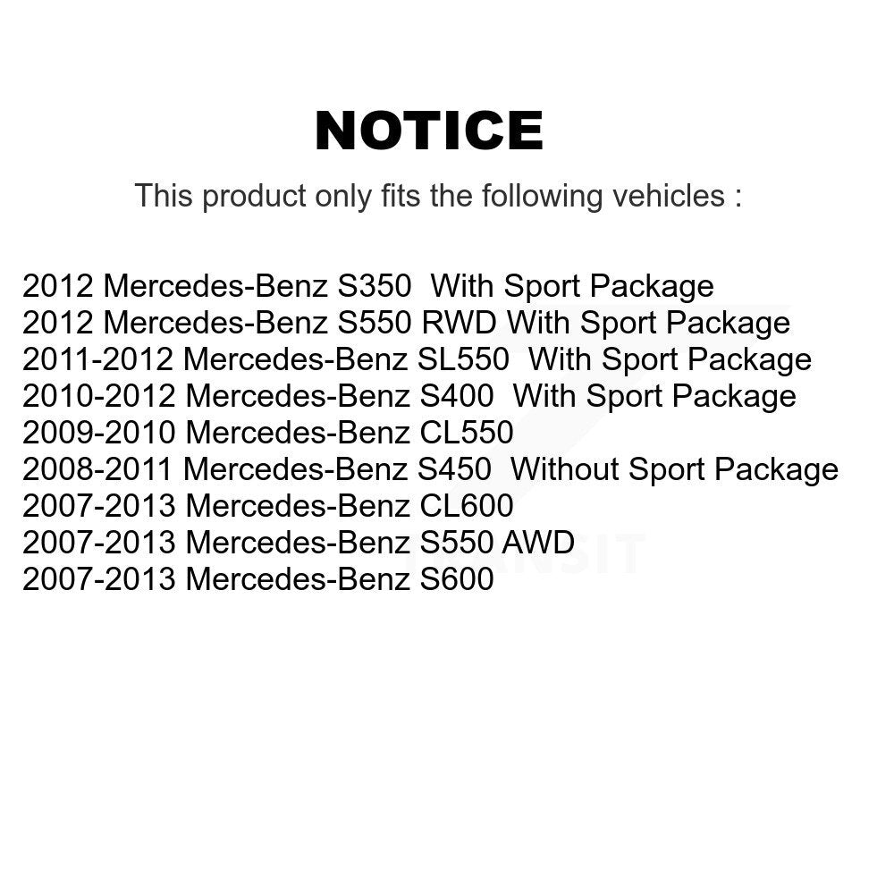 Front Rear Brake Rotor & Ceramic Pad Kit For Mercedes-Benz S550 SL550 S600 CL550