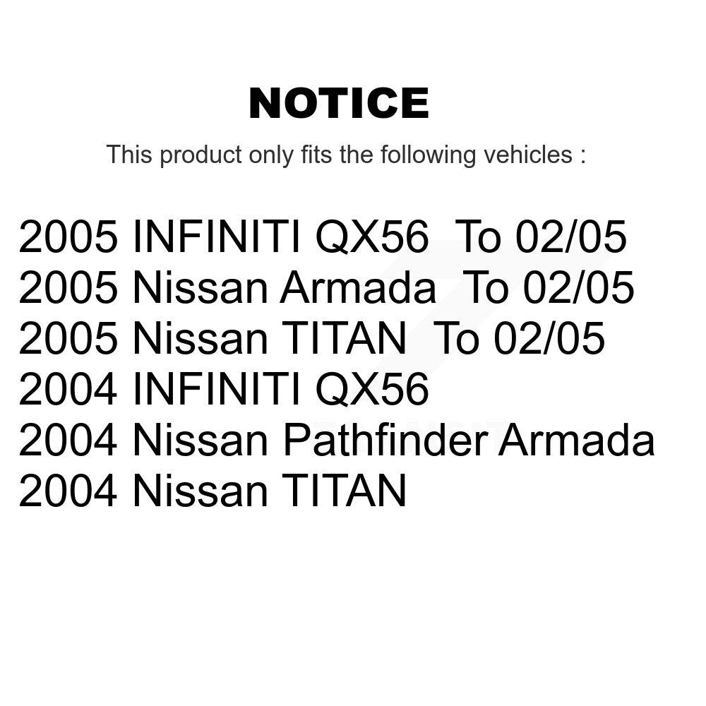 Front Rear Brake Rotor & Ceramic Pad Kit For Nissan Titan Pathfinder Armada QX56