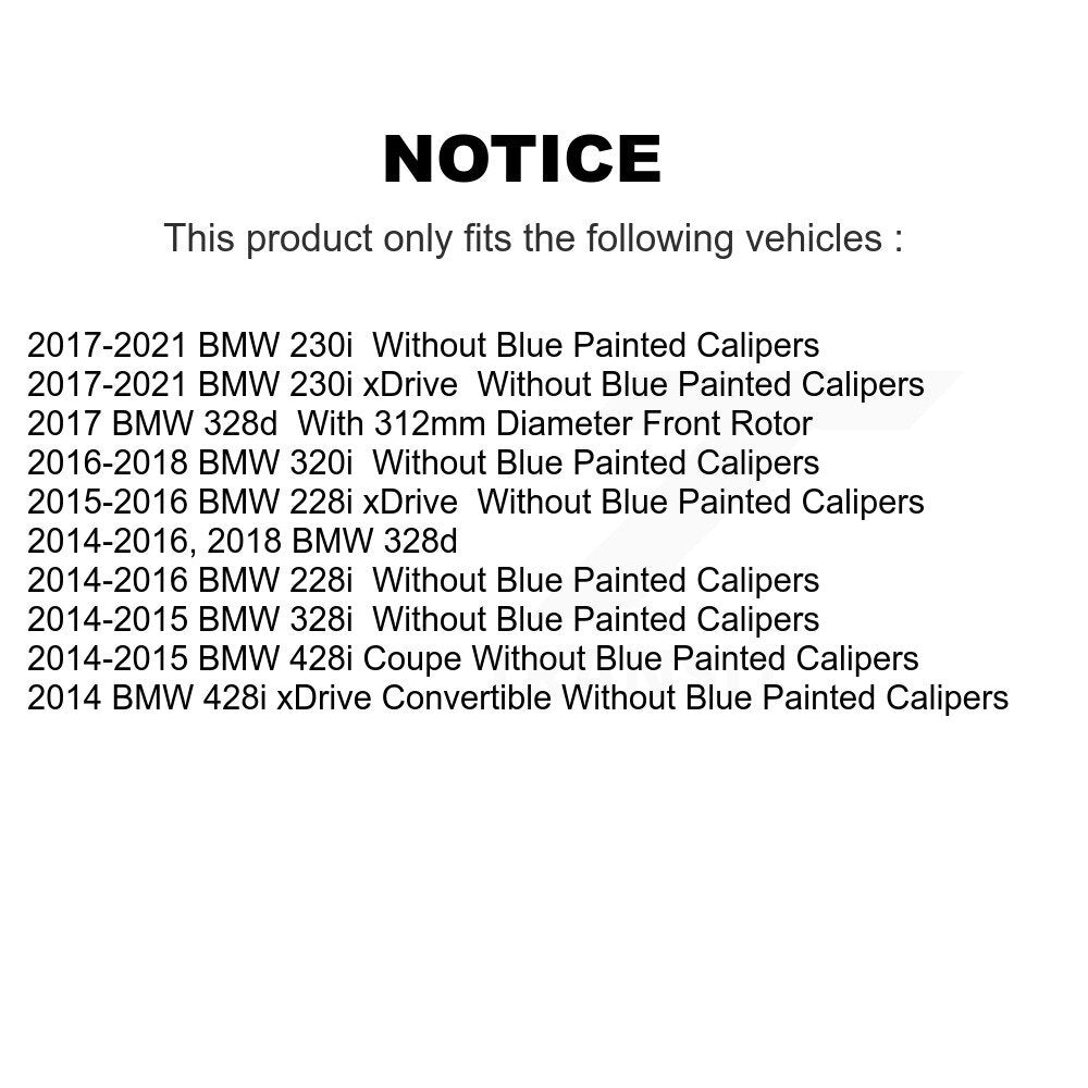 Front Rear Brake Rotor And Ceramic Pad Kit For BMW 328i 320i 428i 228i 230i 328d
