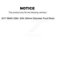 Charger l&#39;image dans la galerie, Front Rear Brake Rotor Ceramic Pad Kit For 17 BMW 328d With 340mm Diameter