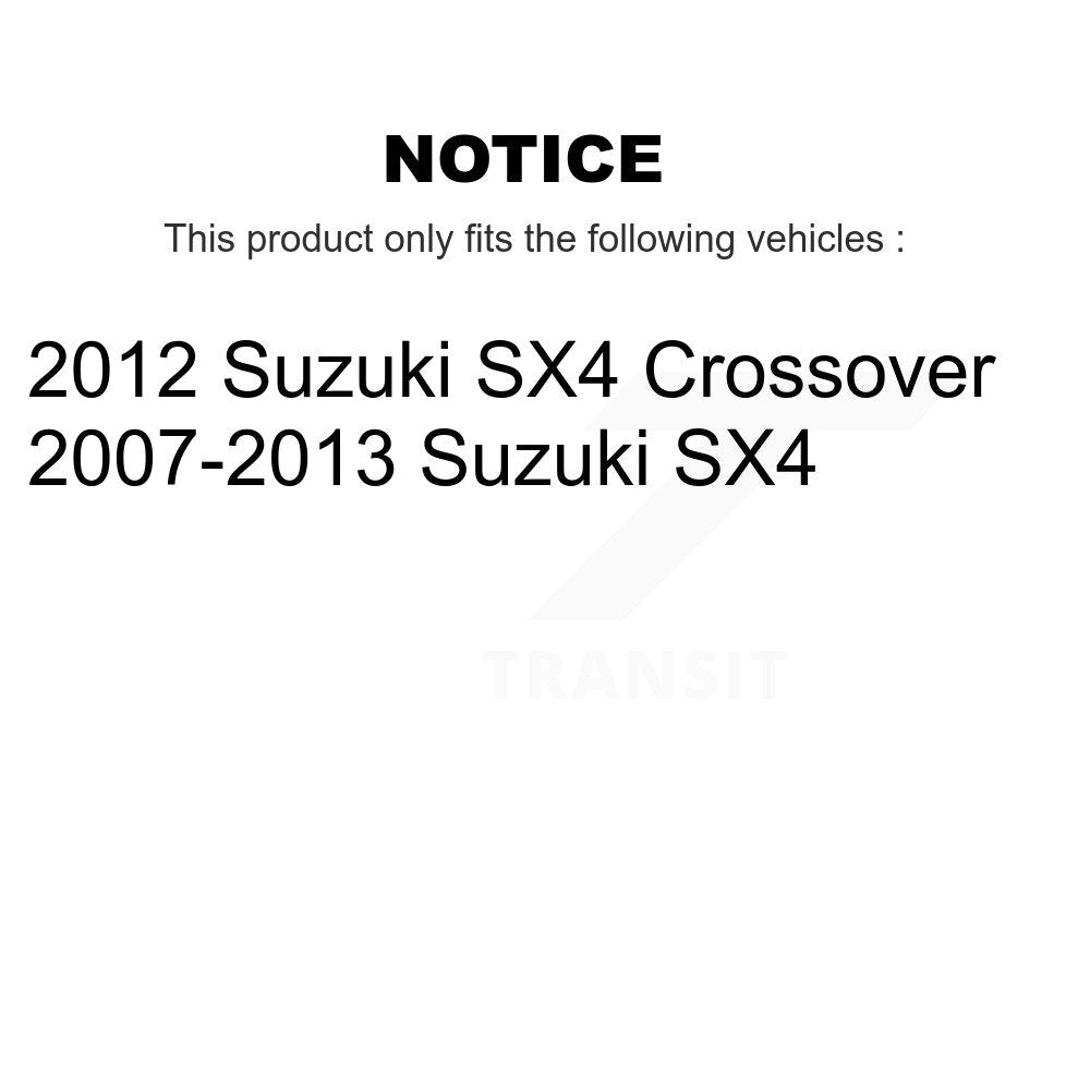 [Front & Rear] 2007-2013 Suzuki SX4 Crossover Premium OE Brake Rotors & Ceramic Pads Kit For Max Braking