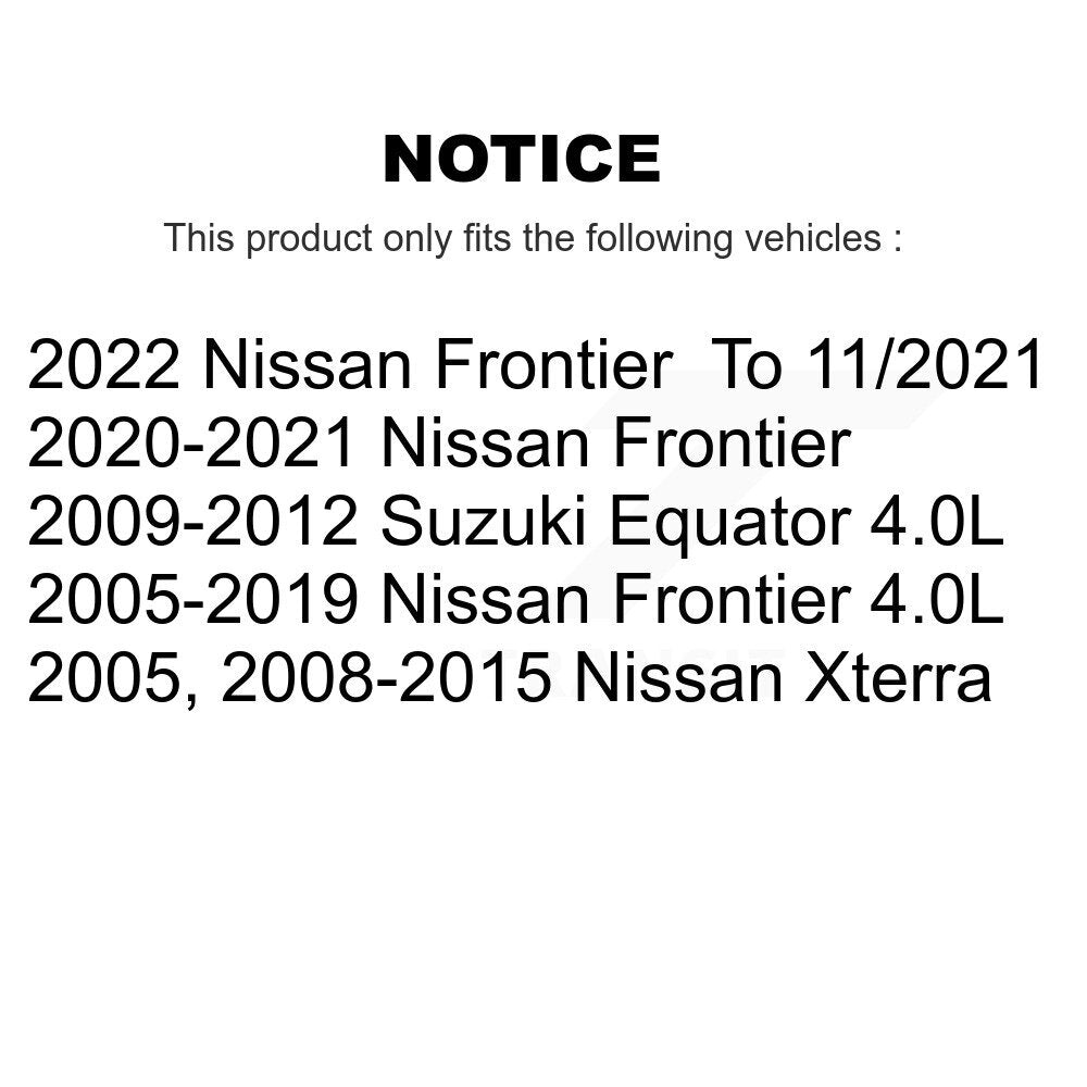 Front Rear Brake Rotor Ceramic Pad Kit For Nissan Frontier Xterra Suzuki Equator