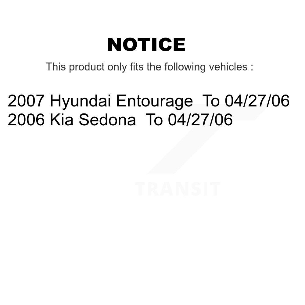 Front Rear Disc Brake Rotor And Ceramic Pad Kit For Kia Sedona Hyundai Entourage