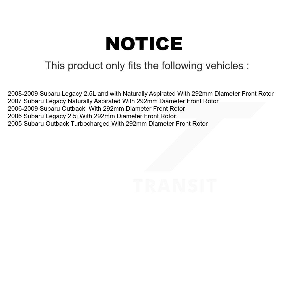 Front Rear Disc Brake Rotors And Ceramic Pads Kit For Subaru Outback Legacy