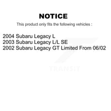 Load image into Gallery viewer, Front Rear Disc Brake Rotors And Ceramic Pads Kit For Subaru Legacy