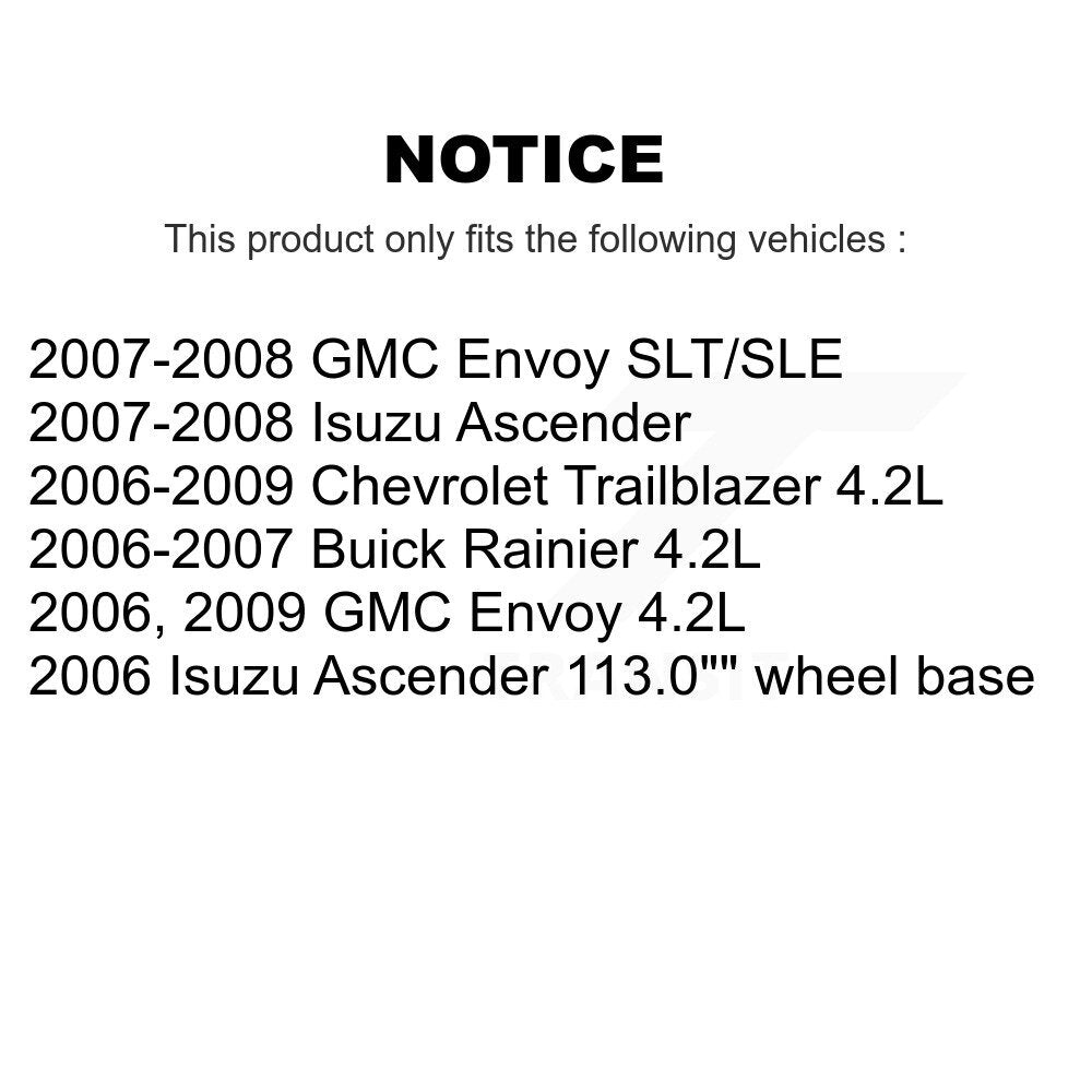 Front Rear Brake Rotor Ceramic Pad Kit For Chevrolet Trailblazer GMC Envoy Buick