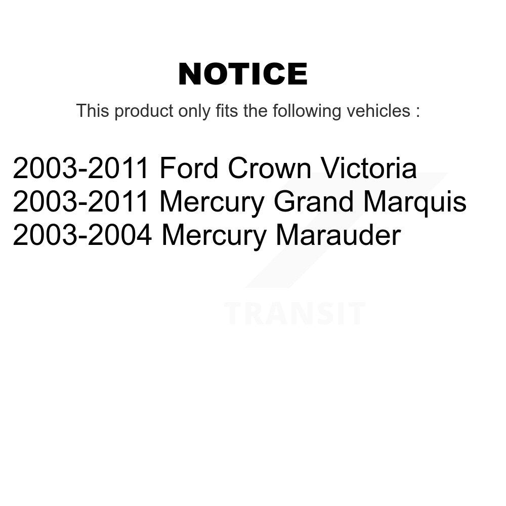 Front Rear Brake Rotor And Ceramic Pad Kit For Ford Crown Victoria Mercury Grand