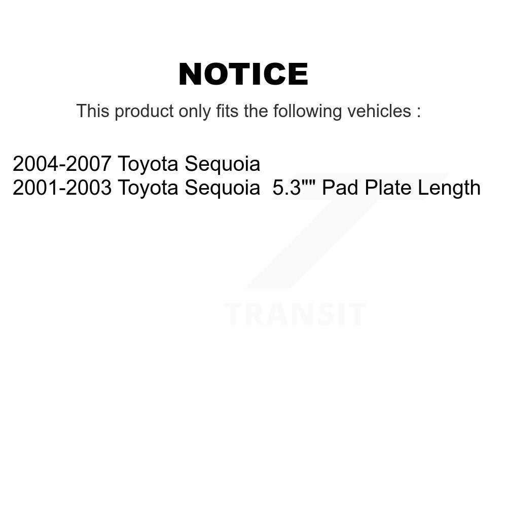 Front Rear Disc Brake Rotors And Ceramic Pads Kit For Toyota Sequoia