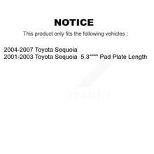 Charger l'image dans la galerie, Front Rear Disc Brake Rotors And Ceramic Pads Kit For Toyota Sequoia