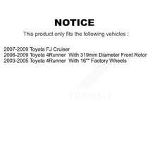 Charger l'image dans la galerie, Front Rear Disc Brake Rotors And Ceramic Pads Kit For Toyota 4Runner FJ Cruiser
