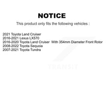 Charger l'image dans la galerie, Front Rear Brake Rotor And Ceramic Pad Kit For Toyota Tundra Sequoia Lexus LX570