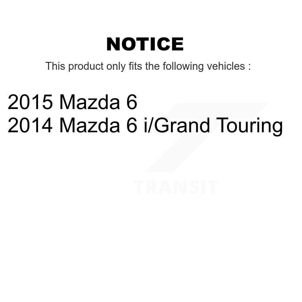 Kit de rotors de frein à disque avant et arrière et plaquettes en céramique pour Mazda 6 