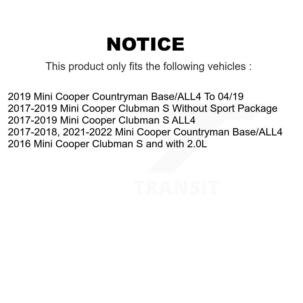 Front Rear Disc Brake Rotor & Ceramic Pad Kit For Mini Cooper Countryman Clubman