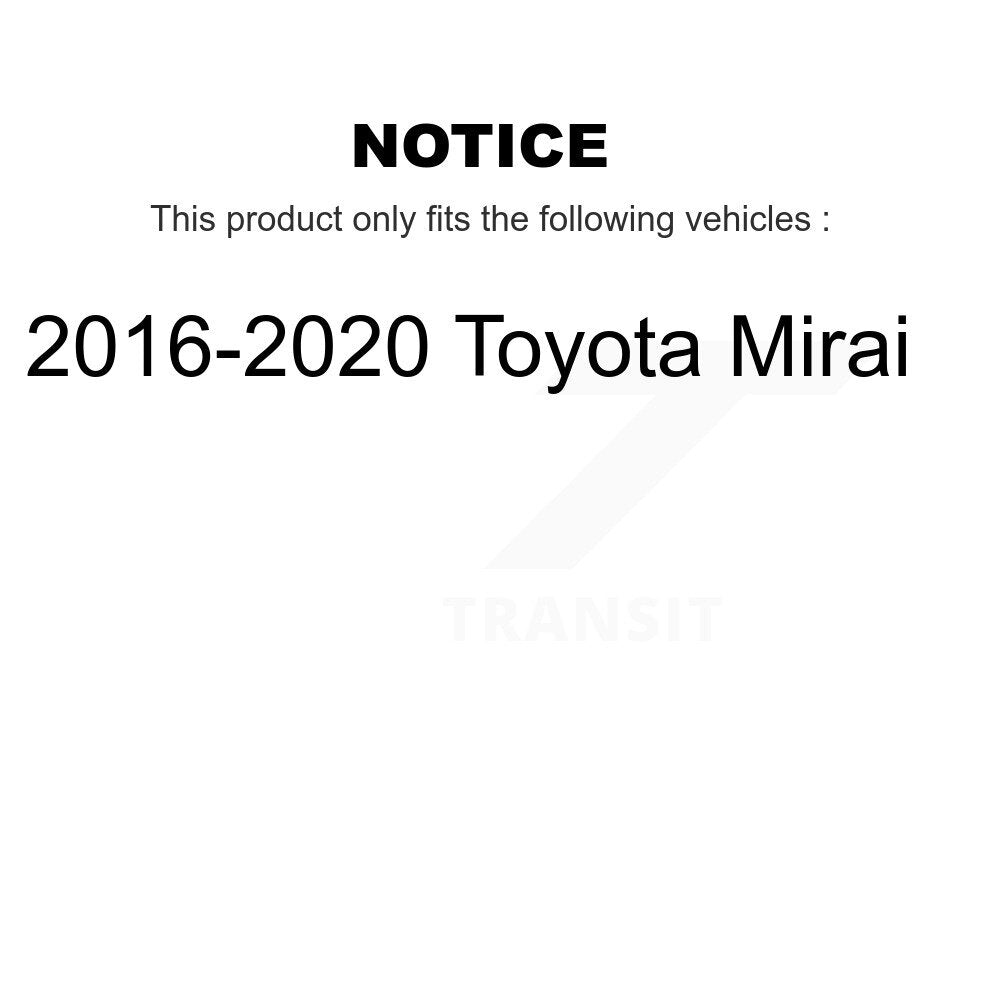 Kit de rotors de frein à disque avant et arrière et plaquettes en céramique pour Toyota Mirai 2016 – 2020 