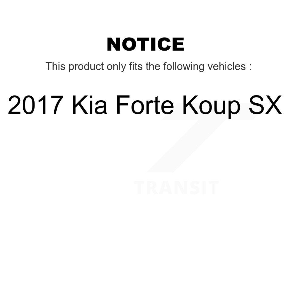 Kit de rotors de frein à disque avant et arrière et plaquettes en céramique pour Kia Forte Koup SX 2017 