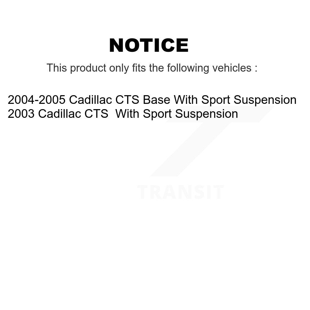 Kit de disques de frein avant et arrière et plaquettes en céramique pour Cadillac CTS avec suspension sport 