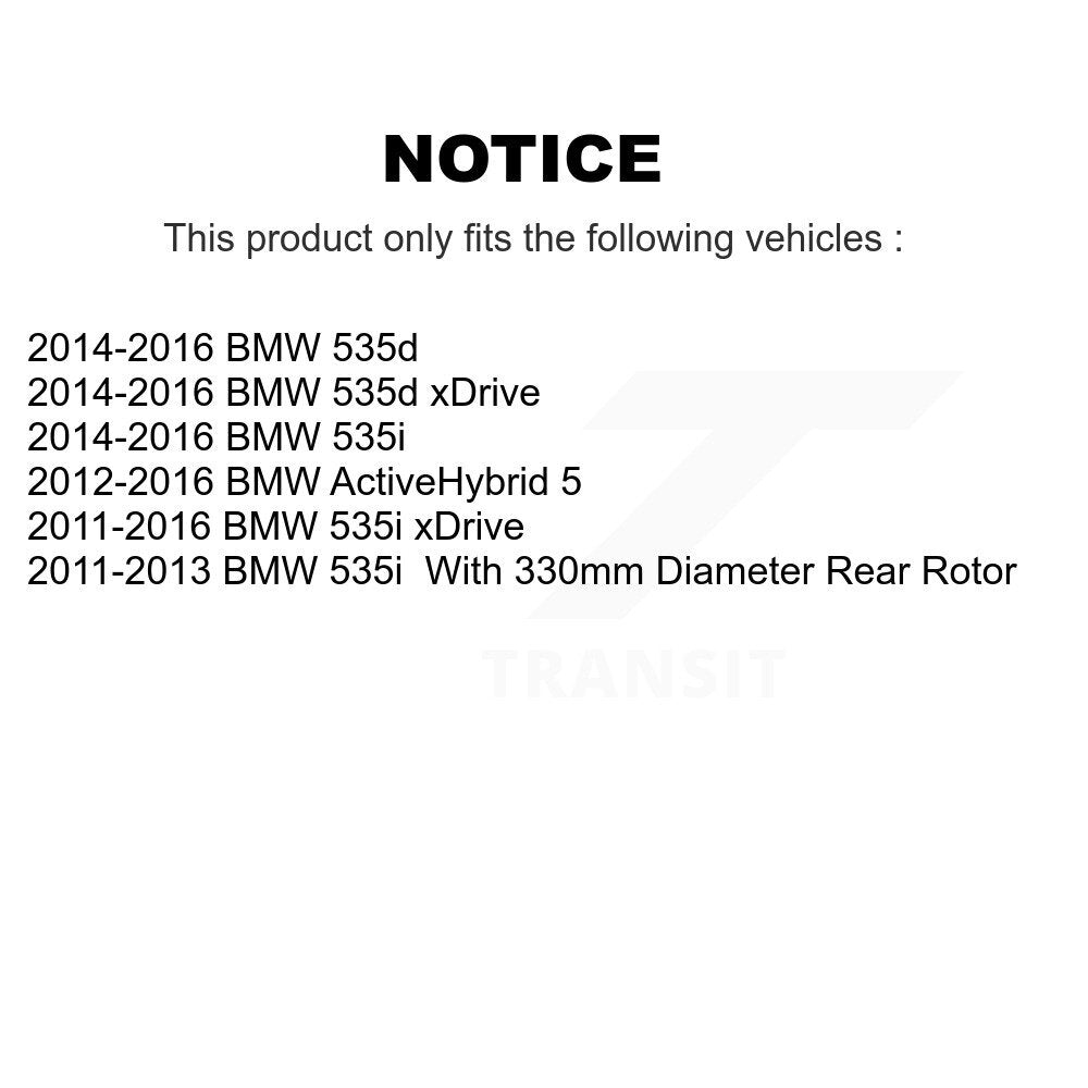 Kit de rotor de frein avant et arrière et plaquettes en céramique, pour BMW 535i xDrive 535d ActiveHybrid 5 