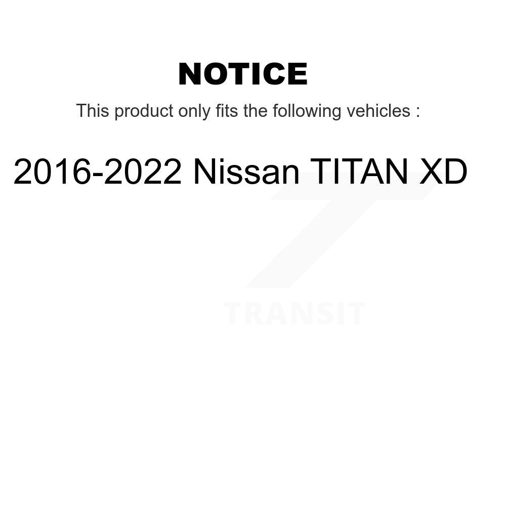 Kit de disques de frein à disque avant et arrière et plaquettes en céramique pour Nissan TITAN XD 2016 – 2022 