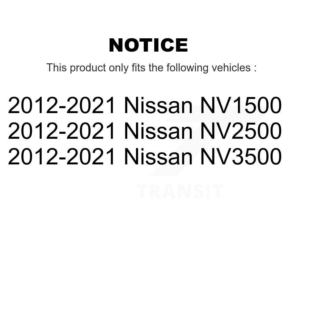 Kit de plaquettes en céramique pour Rotor de frein avant et arrière, pour Nissan NV2500 NV3500 NV1500 de 2012 à 2021 