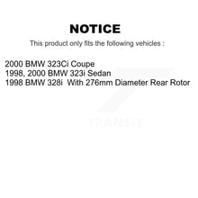 Charger l'image dans la galerie, Front Rear Disc Brake Rotors And Ceramic Pads Kit For BMW 323i 323Ci 328i