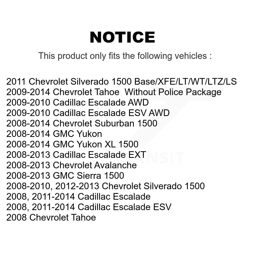 Front Rear Brake Rotor & Ceramic Pad Kit For Chevrolet Silverado 1500 GMC Sierra