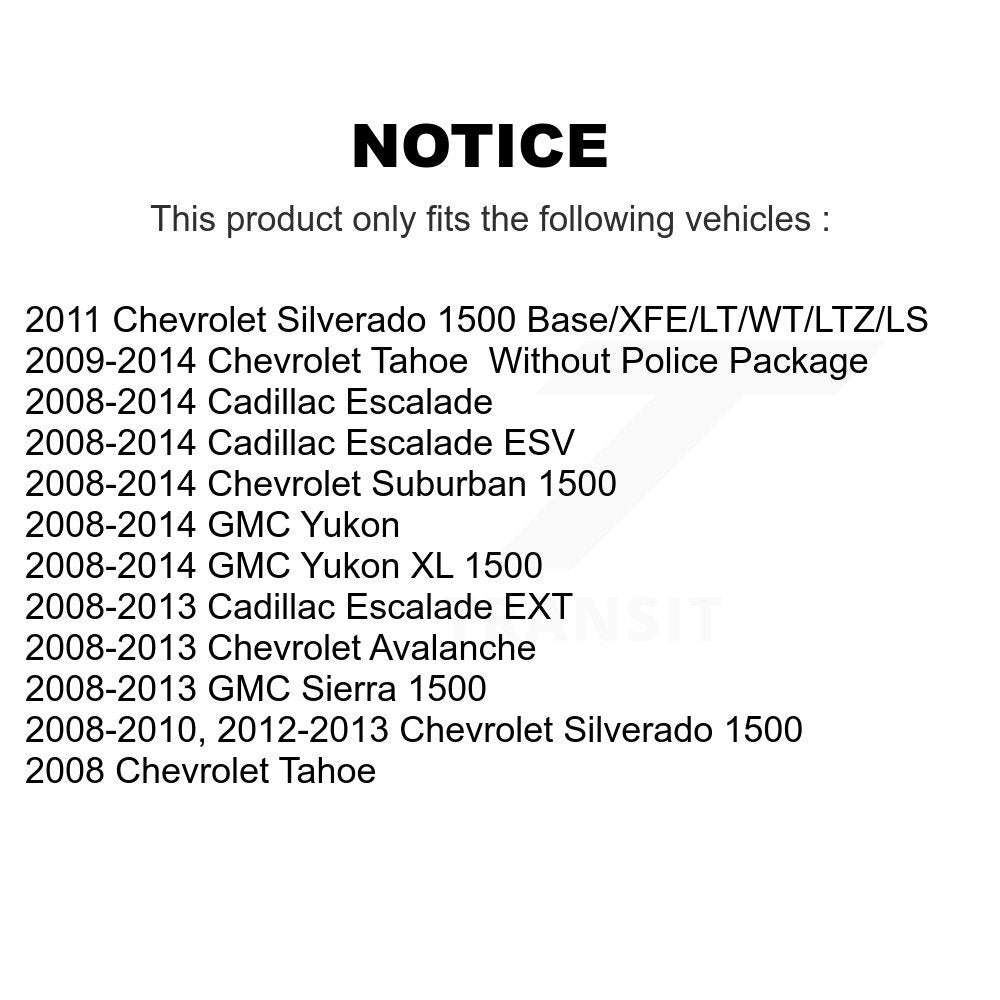Front Rear Brake Rotor & Ceramic Pad Kit For Chevrolet Silverado 1500 GMC Sierra