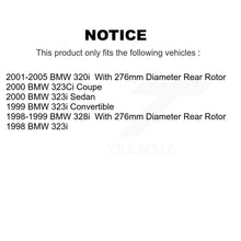 Charger l'image dans la galerie, Rear Disc Brake Rotors And Ceramic Pads Kit For BMW 323i 323Ci 328i 320i