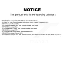 Load image into Gallery viewer, Rear Brake Rotor And Ceramic Pad Kit For Volkswagen Jetta Passat GTI Eos Audi A3