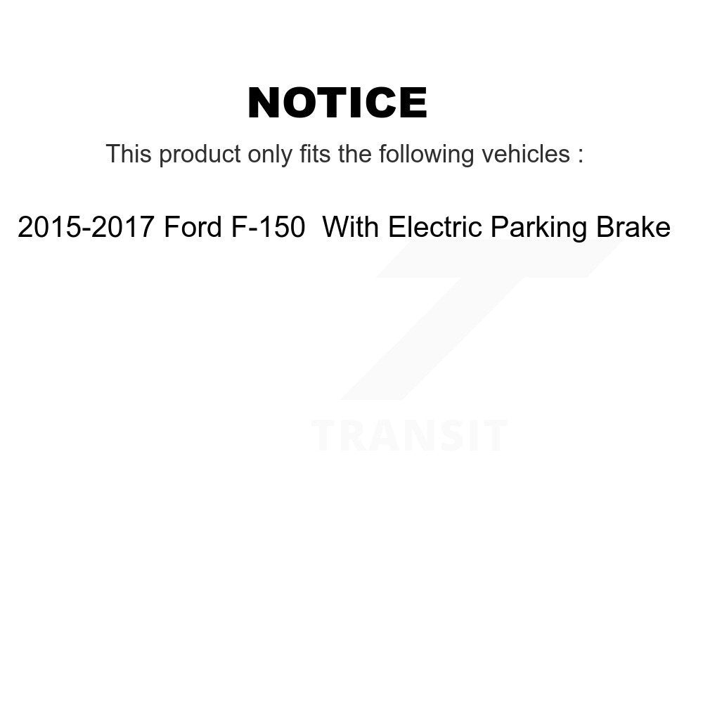 Rear Disc Brake Rotor Ceramic Pad Kit For Ford F-150 With Electric Parking