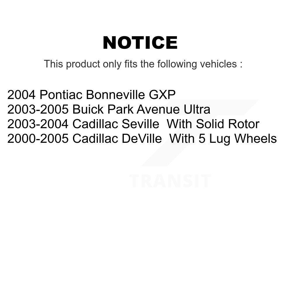 Rear Brake Rotors Ceramic Pad Kit For Cadillac DeVille Buick Park Avenue Seville