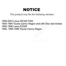 Charger l'image dans la galerie, Rear Disc Brake Rotors And Ceramic Pads Kit For Toyota Camry Lexus RX300 ES300