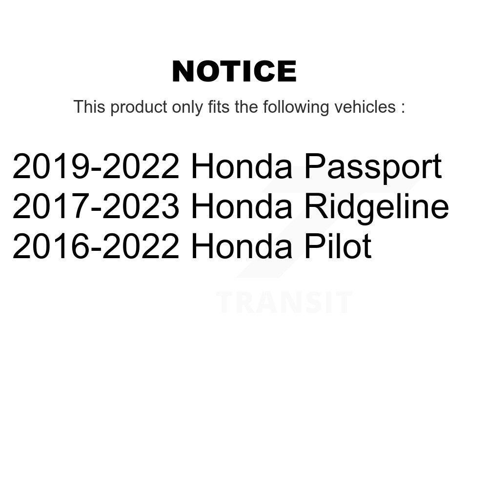 Rear Disc Brake Rotors And Ceramic Pads Kit For Honda Pilot Ridgeline Passport