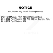 Charger l'image dans la galerie, Rear Disc Brake Rotors And Ceramic Pads Kit For Ford Mustang