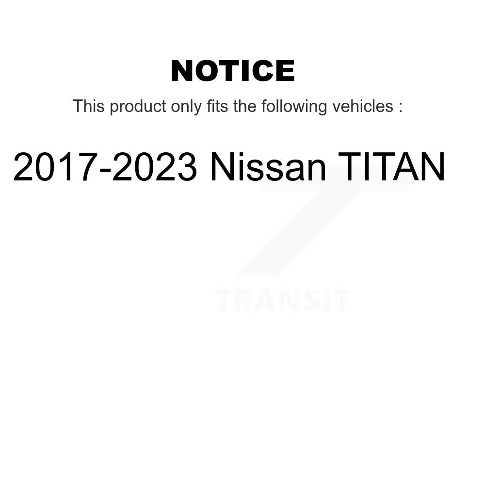 Rear Disc Brake Rotors And Ceramic Pads Kit For 2017-2022 Nissan TITAN