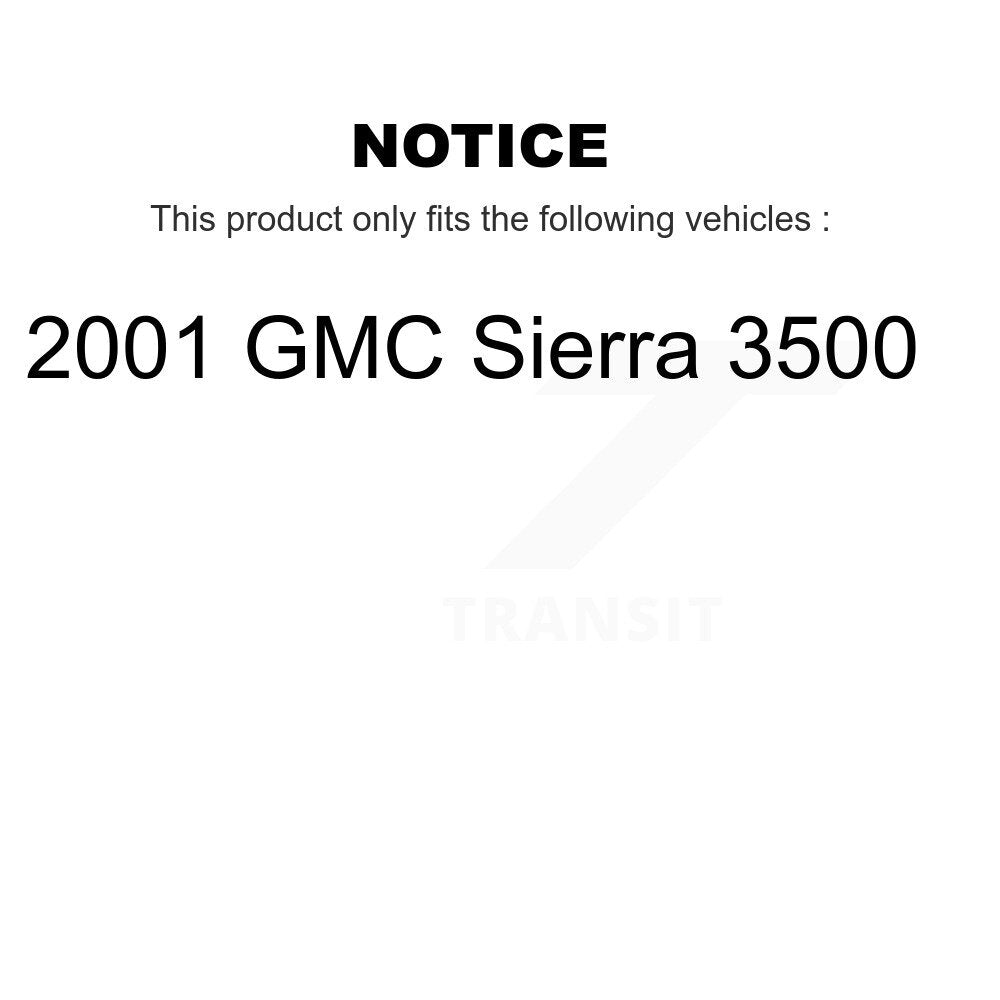[Rear] 2001 GMC Sierra 3500 Chevrolet Silverado Premium OE Brake Rotors & Ceramic Pads Kit For Max Braking