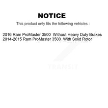 Charger l'image dans la galerie, Rear Disc Brake Rotors And Ceramic Pads Kit For Ram ProMaster 3500 K8C-102013