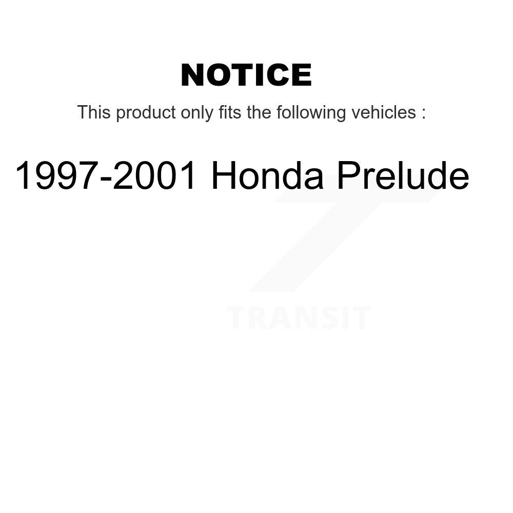 [Rear] 1997-2001 Honda Prelude Premium OE Brake Rotors & Ceramic Pads Kit For Max Braking