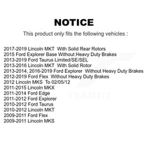 Load image into Gallery viewer, Rear Brake Rotors Ceramic Pad Kit For Ford Explorer Edge Flex Lincoln Taurus MKX