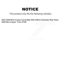 Charger l'image dans la galerie, Rear Disc Brake Rotors And Ceramic Pads Kit For Mini Cooper K8C-102095