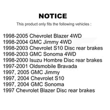 Load image into Gallery viewer, Rear Brake Rotor Ceramic Pad Kit For Chevrolet GMC Blazer S10 Jimmy Sonoma Isuzu