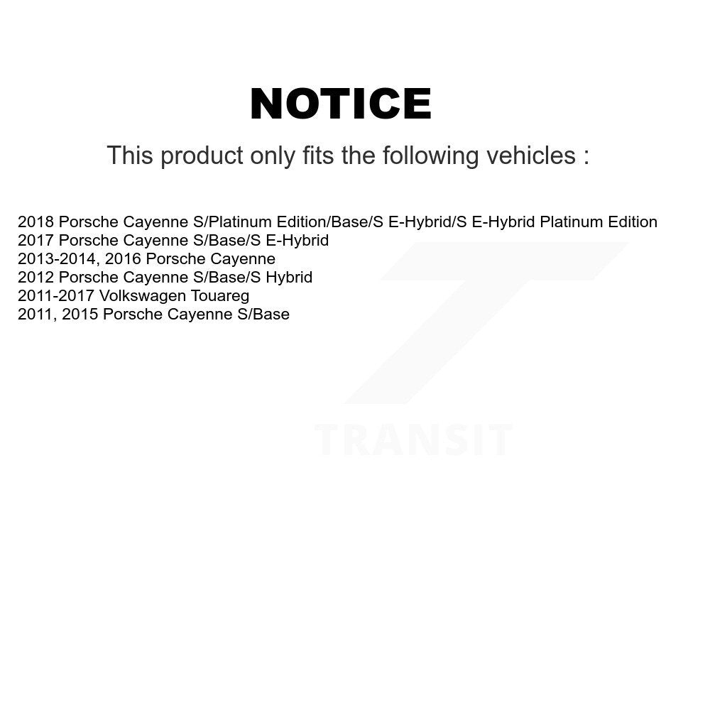 Rear Disc Brake Rotor And Ceramic Pad Kit For Volkswagen Touareg Porsche Cayenne