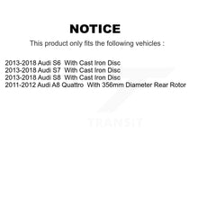 Load image into Gallery viewer, Rear Disc Brake Rotors And Ceramic Pads Kit For Audi S6 S7 A8 Quattro S8