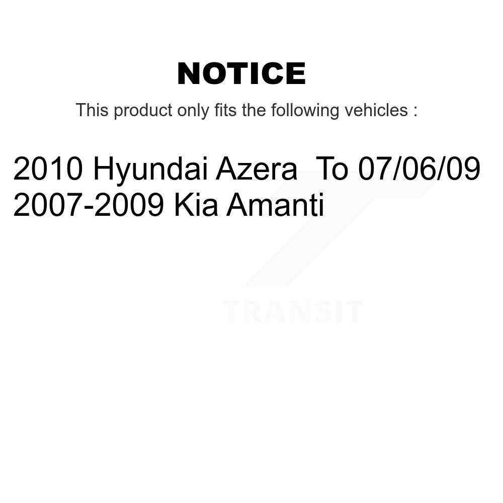 Rear Disc Brake Rotors And Ceramic Pads Kit For Kia Amanti Hyundai Azera