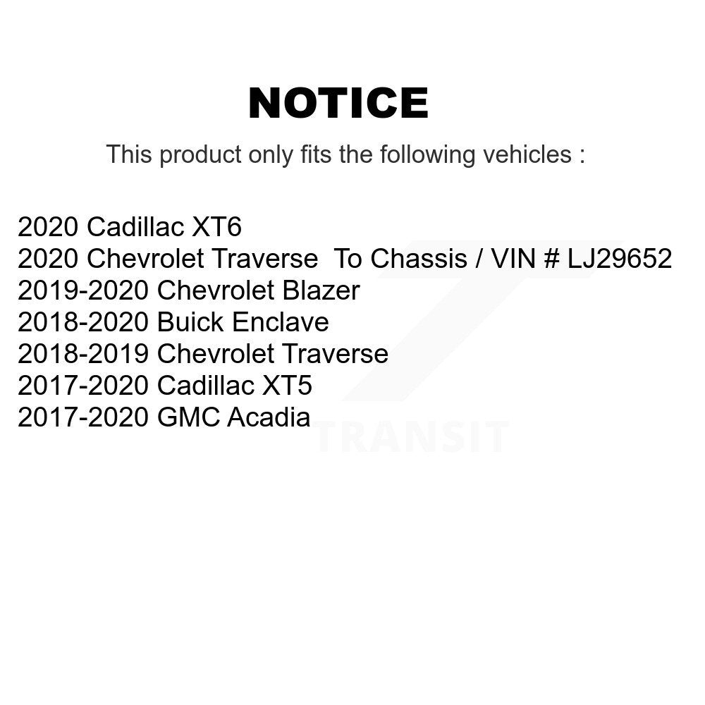 Rear Brake Rotors Ceramic Pad Kit For Chevrolet Cadillac XT5 Traverse GMC Acadia