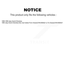 Load image into Gallery viewer, Rear Disc Brake Rotors And Ceramic Pads Kit For Jeep Grand Cherokee K8C-102144