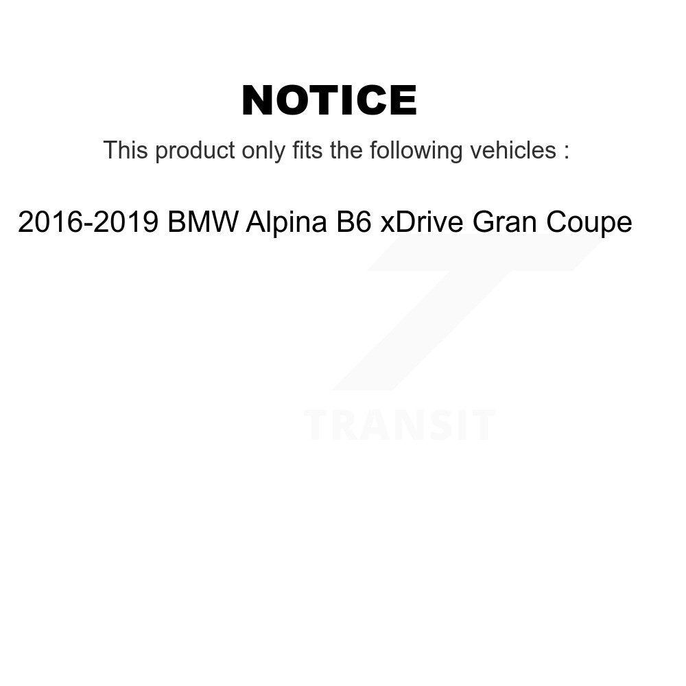 Rear Brake Rotor & Ceramic Pad Kit For 2016-2019 BMW Alpina B6 xDrive Gran Coupe